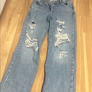 Garage Blue Boyfriend Distressed Jeans